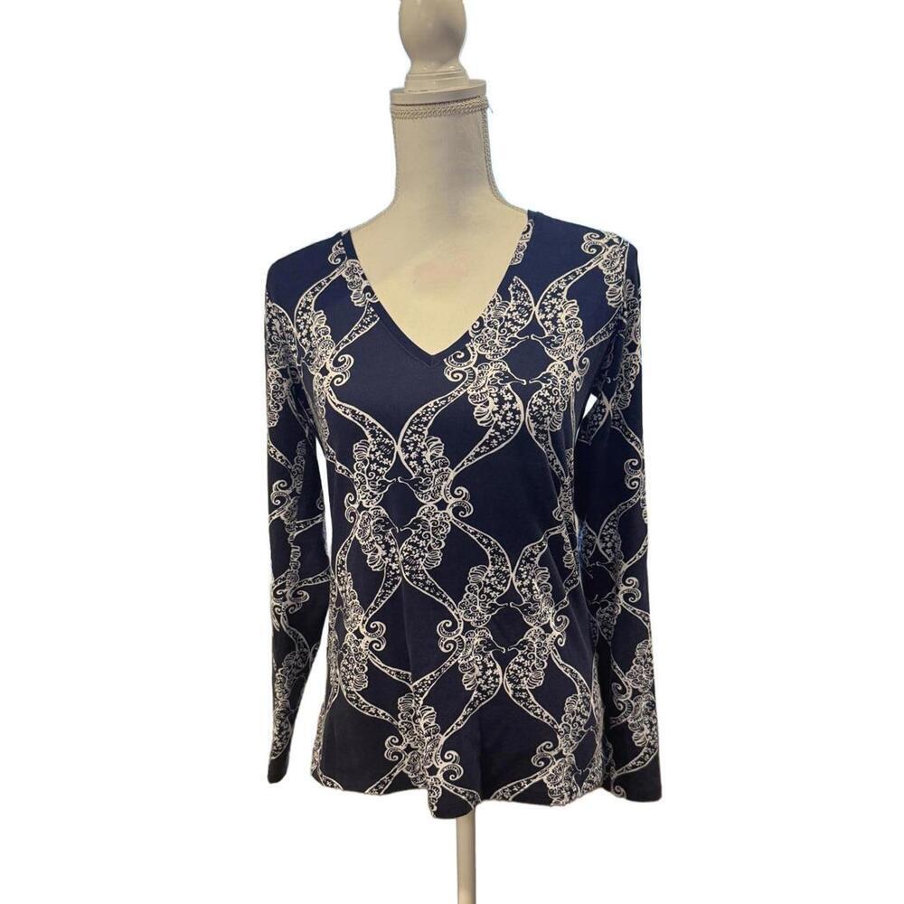 Lilly Pulitzer Jodie V-neck in "Ms. Behave," Medium